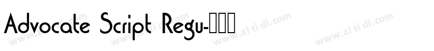 Advocate Script Regu字体转换